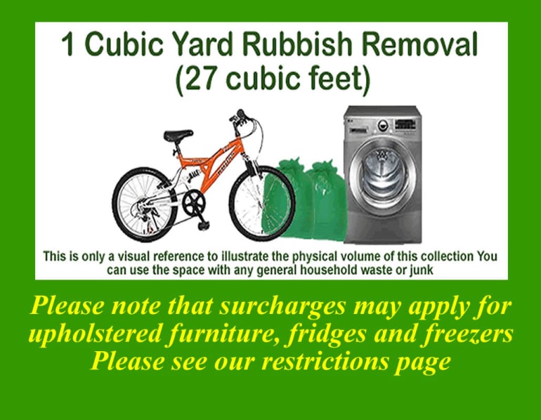 1 cubic yard rubbish colletion