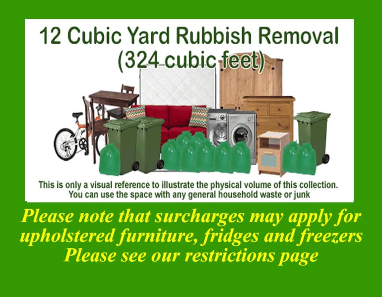 12 cubic yard rubbish collection