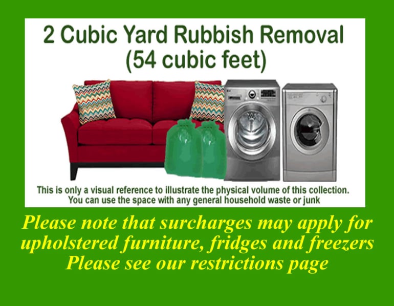 2 cubic yard rubbish collection
