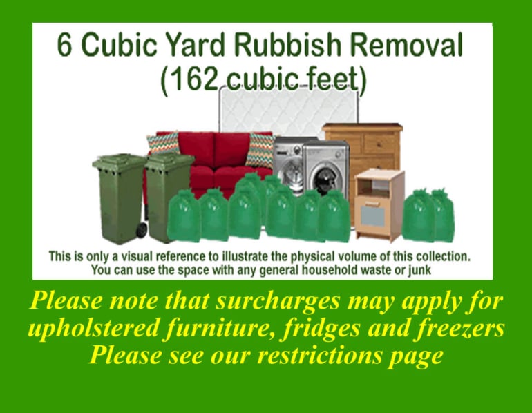 3 cubic yard rubbish collection